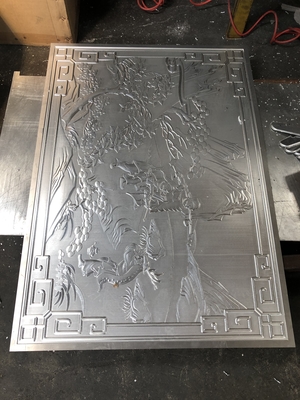 Superficie convexa Aluminio Metal Techo Escultura tridimensional Placa en relieve Lisa Plana